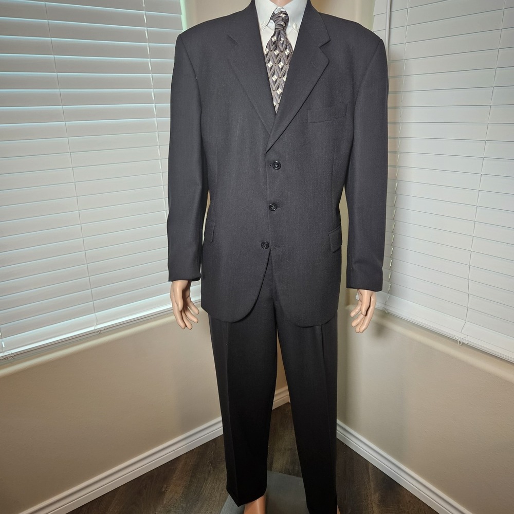 Vintage Paul Dione Suit 2 Piece 100% Virgin Wool Men's 40R